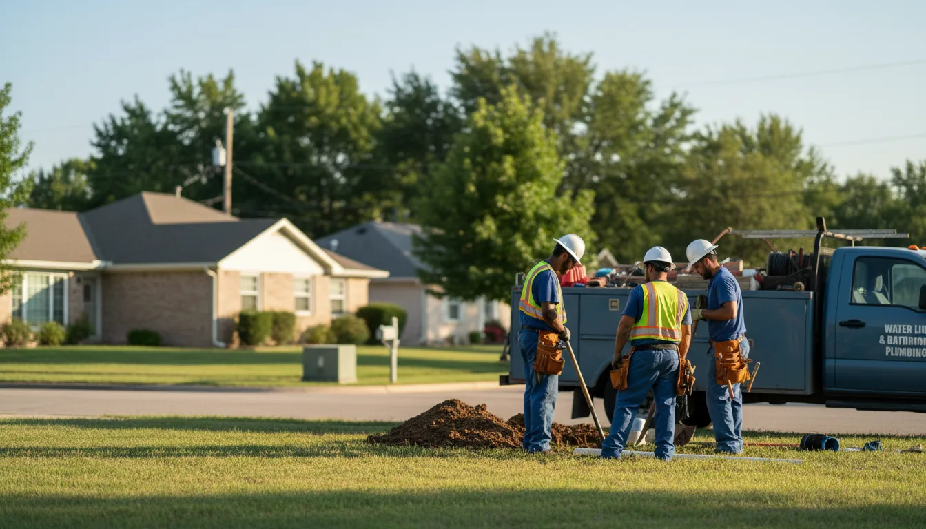 Residential water line and bathroom plumbing service in Rice, WA